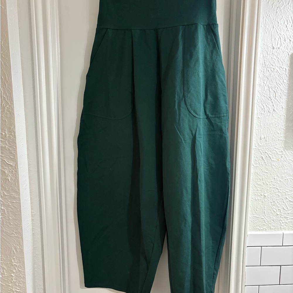 Manners London Puff Pants Tall in Forest Green Cotton Street Wear size L NWOT - Picture 4 of 9